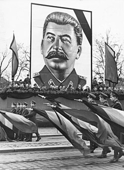 Mourning parade in honour of Stalin in Dresden, East Germany, 1953