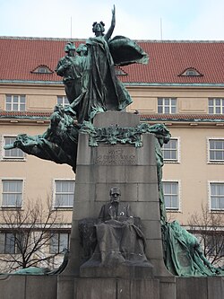 Monument to František Palacký, a significant member of the Czech National Revival, created by Stanislav Sucharda[50]