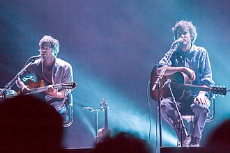 Flight of the Conchords performing at Cirkus in Stockholm, Sweden in May 2010