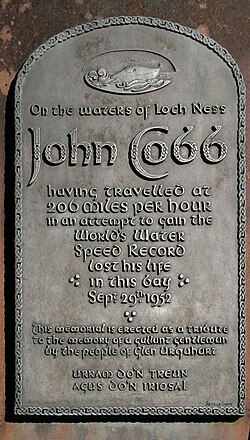 The memorial to John Cobb