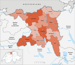 Districts in Aargau