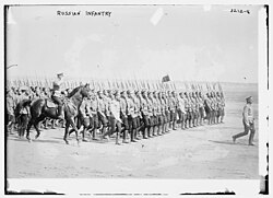 Russian soldiers at the start of World War I