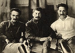 Stalin and his close associates Anastas Mikoyan and Sergo Ordzhonikidze in Tbilisi, 1925