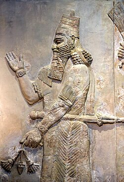 Relief depicting Sargon II, founder of the Sargonid dynasty