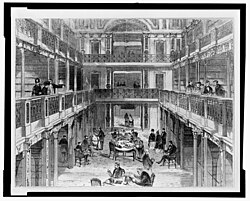 The Library of Congress, then located in the Capitol Building in 1853