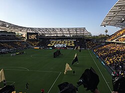The 3252 Supporters unveiling their first tifo in the home inaugural game vs. the Seattle Sounders