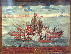 Hospitaller galleys capturing an Ottoman vessel in the Malta Channel in 1652