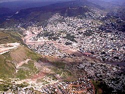 Aerial view of the capital after Hurricane Mitch, November 1998