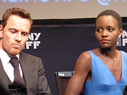 Michael Fassbender and Lupita Nyong'o at the 2013 New York Film Festival