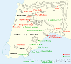 Crusader and Ottoman settlements in Acre.