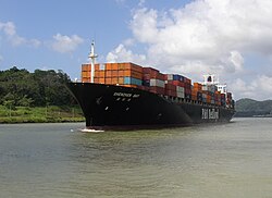 Panamax container ship