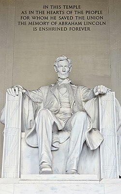 Abraham Lincoln, by Daniel Chester French, in 1920