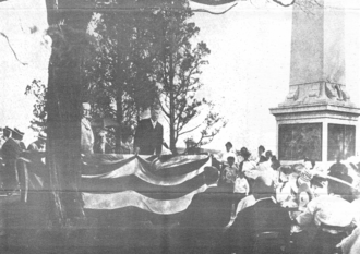President Theodore Roosevelt at the dedication of the Captain John Underhill monument, July 11, 1908.