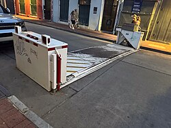 Ramp barrier on Bourbon Street, May 2025