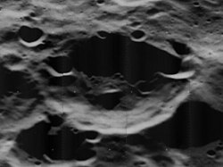 Oblique Lunar Orbiter 5 image