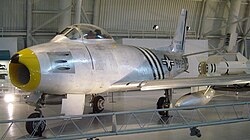 F-86 Sabre at the National Air and Space Museum in livery of 4th Fighter-Interceptor Wing