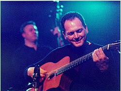 Stochelo Rosenberg performing with the Rosenberg Trio in the Netherlands in 2002
