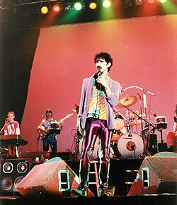 Zappa performing at the Memorial Auditorium, Buffalo, New York, October 1980. The concert was released in 2007 as Buffalo.