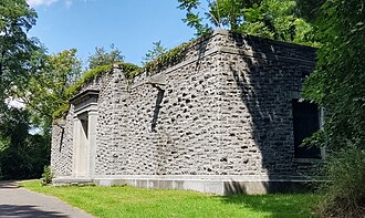 Liberty Hyde Bailey designed mausoleum at Lake View Cemetery, Ithaca, New York.