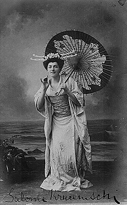 Solomiya Krushelnytska as Butterfly (c. 1904).