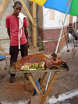 Street vendor in the Santiago slums