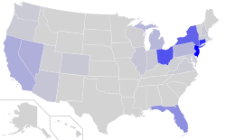 The language spread of Hungarian in the United States.