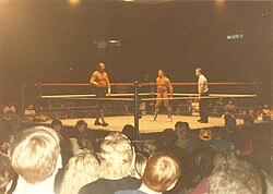 Jake Roberts vs. Rick Martel at a WWF Live Event House Show in Omaha, Nebraska 1991