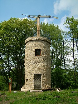 Replica of a Chappe telegraph on the Litermont near Nalbach, Germany