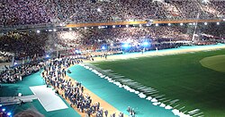 The opening ceremony of the 2004 Summer Paralympics in the Olympic Stadium in Athens, Greece