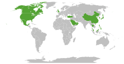 Map of countries with Shake Shack locations