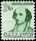 Albert Gallatin on a 1967 stamp