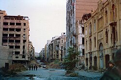 The Green Line that separated West and East Beirut, 1982
