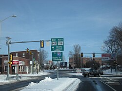 Route 141 and Route 116 through Chicopee