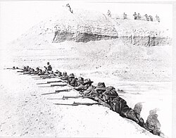 The 5th Light Horse Regiment defending the Ghoraniye bridge-head