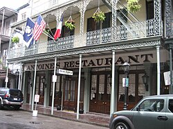 Antoine's restaurant is located in the French Quarter of New Orleans.