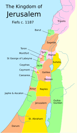 The Lordships of the Kingdom of Jerusalem in 1187