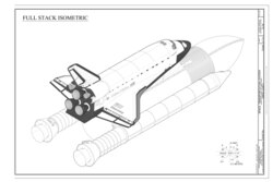 Final semi-reusable design with throwaway external fuel tank and recoverable solid rocket boosters