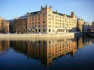 Rosenbad, in central Stockholm, has been the seat of the Government since 1981.[144]