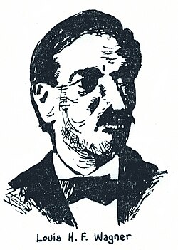 Drawing of Louis H. F. Wagner c. 1873