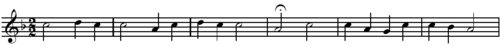 Use of the Phrygian mode on A in Respighi's Trittico Botticelliano (Botticelli Triptych, 1927).[76] Playⓘ