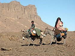 Tuareg nomads in southern Algeria