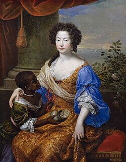Louise de Kérouaille with unknown attendant, painted in France by Pierre Mignard, 1682[170]