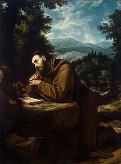 Francis considered his stigmata part of the Imitation of Christ.[38][39] by Cigoli, 1699