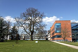 Perry C building in Open University Campus in Milton Keynes