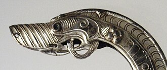 Animal head from St Ninian's Isle Treasure (c.750–825 AD), found in Shetland