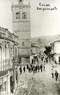 Agios Nikolaos' clock tower (Mamatsios), landmark of the city, in 1916.