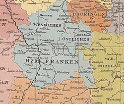Duchy of Franconia around 800