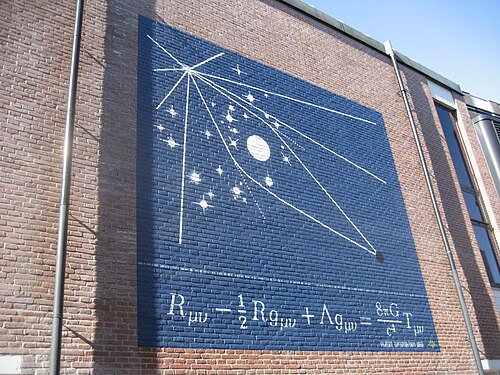 EFE on the wall of the Rijksmuseum Boerhaave in Leiden, Netherlands