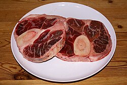 A cut of veal shank