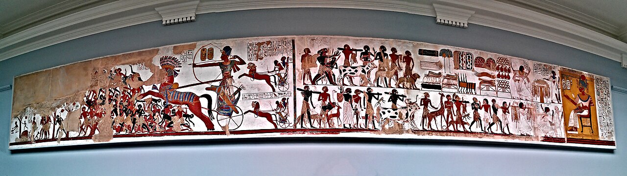 Wall Painting of the Temple of Beit El-Wali, which Ramses II constructed in Nubia now in the British Museum